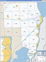 St. Clair, Mi Carrier Route Wall Map